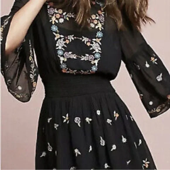 NWT Anthropologie Maeve Embroidered Floral Dress - Picture 12 of 13